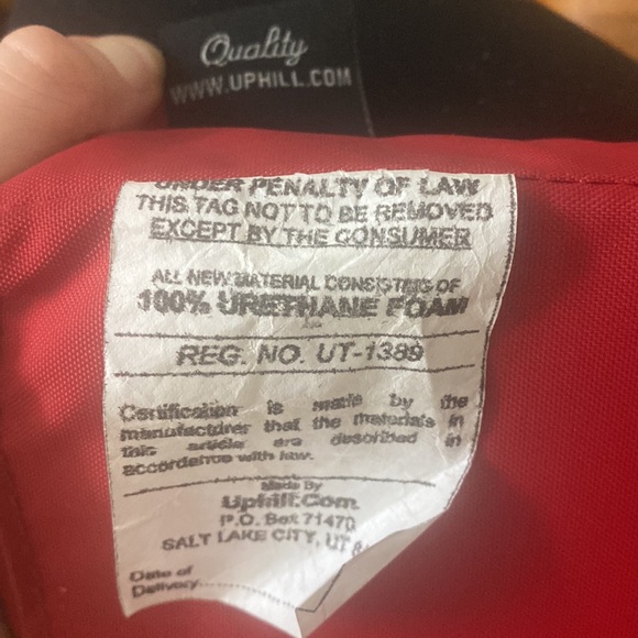 Lightweight Stadium Chair-Handle-Padded Seat Red - Picture 4 of 5